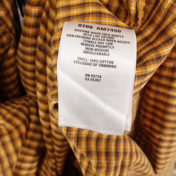 COLUMBIA SPORTSWEAR LONG SLEEVE YELLOW CHECK BUTTON DOWN SHIRT MENS SIZE XL - Picture 7 of 7